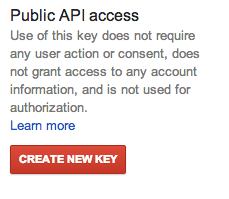 Google API access